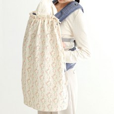 와이엠마마 유모차 아기띠 사계절 다용도 거즈 블랭킷, 부케로즈