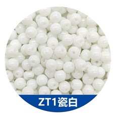 비즈 유리 주얼리 매력 둥근 액세서리 재료 목걸이 4m, ZT 도자기 화이트 20g 약 140 곡