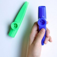 플라스틱 컬러 미니 카주 허밍 피리 리듬 표현 유아 악기 놀이 카쥬, 노랑, 1개