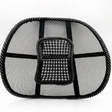 영업용 화물차 장거리 운전석 땀방지 메쉬 허리쿠션, 블랙, 1개