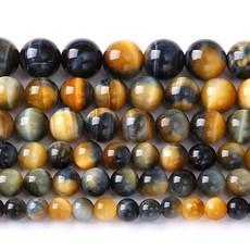 8mm 45피스 타이거 아이 스톤 비즈 주얼리 제작용 준보석 라운드 부드러운 원석 루즈 스페이서 비즈146970, 드림 블루 타이거 아이 스톤