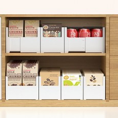 라온텐 길이조절 수납함 팬트리 정리함 수납장 선반 다용도 바구니, 1개, 화이트