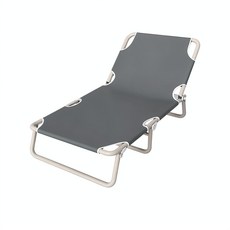 家用午休折疊床 單人床, 普通圓管灰基礎無防滑墊56*170cm