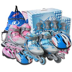 랜드웨이 코멧 아동용 인라인스케이트 콤보세트, 코멧 인라인 콤보세트 블루S
