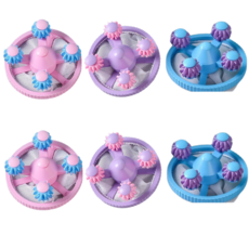 리온드 올출시 7세대 퍼팩트 갈퀴 스핀형 세탁기 거름망, 핑크퍼플스카이, 6개