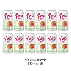 동원 쿨피스 복숭아, 350ml, 12개