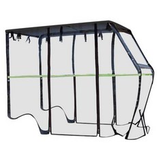 전동차 방수 레인 커버 삼륜 방풍 차양 삼발이 오토바이 바이크 캐노피, 190x80cm 사계절 레인커튼 - 레드