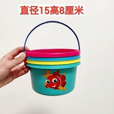 迷你塑料洗筆桶 磨砂卡通貼畫 美術水彩繪畫工具
