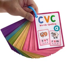 CVC 파닉스 단어카드 130단어 유아 초등 영어 입문 플래시카드 자연스러운 철자법 홈스쿨링 학습 보조 자료, 1개