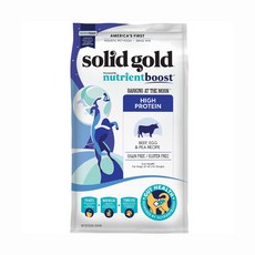 Solid Gold Barking at the Moon 高蛋白無穀犬糧 雞蛋豌豆配方 全犬糧, 1.7kg, 1個, 牛肉