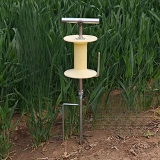 打藥拉管器 拉管支架 不銹鋼材質 360度旋轉導向輪 防纏繞設計, 1個, 升級尼龍軸款+實心地插【可拆卸】1台