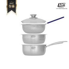 에이엠티 인덕션 샤프 스마트 쿡 냄비 세트, 18cm, 실버, 1개
