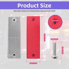 자동차 반사판 스티커 - 육각형 반사 안전 데칼 40개 자체 접착 및 볼트 온 옵션 트레일러 트럭 오토바이용 내후성 플라스틱 도로 가시성 향상