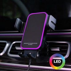 카멜레온360 차량용 핸드폰 고속 무선충전 집게타입 거치대, 블랙, CM360-JOY-Z