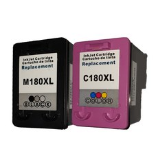 火箭輸出墨水 Samsung M180 C180 通用印表機機型 SL-J1660 SL-J1770FW J1663 J1665, Black+Color, 2入