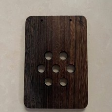 【開發票/統編】加厚實木碳化鹿角蕨掛板 石斛背板 實木碳化上板植物板植壁掛 高溫碳化防潮防腐 預鑽孔設計 室內外適用, 15*22釐米