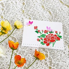 (TD) (집콕) 민화 스텐실 캔버스 액자 만들기-4인세트, 스텐실T13