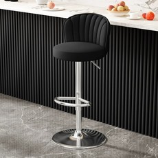 홈바 의자 바 스탠딩 바텐 조절 높이 스탠드바, 6. 쉘블랙 실버