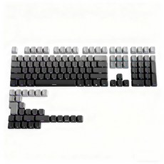 SMTON VELOKEY 베로키 그라더이션 한글 측각각인키캡 LED투광 3핀/5핀 호환 지원 134키 전 PBT키캡 프로배색 한정판 AULA F87/F99/F108 적용, V1, 그레이그라데이션