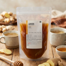슈퍼마마 생강청 생강차 파우치 수제청 과일청 진저라떼 홈카페 매장용, 1개, 1개입, 550g