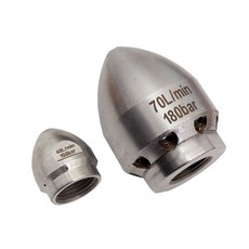 고압 노즐 하수구 청소용 대형 배수 파이프 회전식 압력 세척기 부품, 40L전면1구후면6구1/2인치미사일형노즐