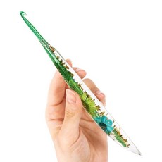 신형 드립 글루 크로셰 훅 알루미늄 바늘 인체공학적 뜨개질 짜기, 1개