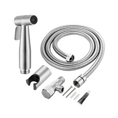 馬桶噴槍 免治沖洗器 不鏽鋼增壓噴槍 婦洗器 衛浴清潔神器, 活動三通款【贈噴槍底座】