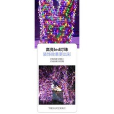 戶外防水網燈 漁網燈 節日公園裝飾彩燈 聖誕燈 七彩閃燈, 1個, 24V防水電源