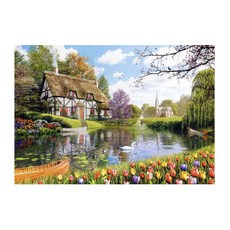 1000피스 풍경 직소퍼즐 튤립 강가 CA1122, 단품, 1개