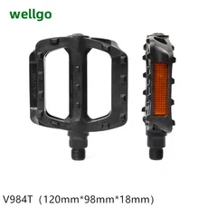 270g 휴대용 산악 자전거 페달 플라스틱 다리 도로 자전거 더블DU 페달 자전거 부품 자전거 페달, V984T