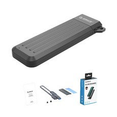 오리코 MM2C3-G2 M.2 NVMe SSD 외장하드케이스 2in1케이블 냉각핀 방열 USB3.2 Gen2 10Gbps, MM2C3-G2-GY (그레이), 1개
