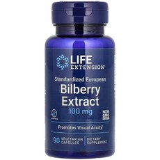 라이프익스텐션 유러피안 빌베리 추출물 100mg 90캡슐 Life Extension, 90회분, 1개