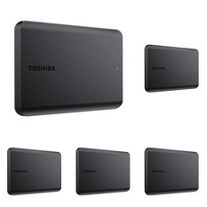 도시바 칸비오 베이직 2TB 휴대용 외장 하드 드라이브 USB 3.0 블랙 - HDTB520XK3AA, 1TB, Black, Contemporary
