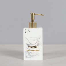 욕실 도자기 세제통 소품 디스펜서 손세정제 핸드워시, 1개, 500ml 잉크 텍스처 화이트 병 헤어케어