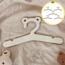 이이공브이샵 포토존 우드 원목 아기 옷걸이 5P세트, 1세트, 곰5P