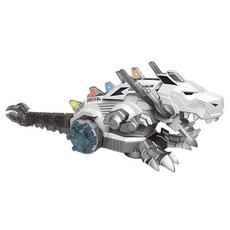 聲光效果機器恐龍玩具，兒童益智電動模型，模擬侏羅紀恐龍，安全耐用，操作簡單, 白色, 1個