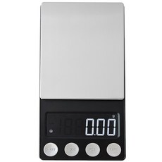 口袋電子秤 料理秤, 黑色, CAE50031, 100g/200g/300g/500g/1000g