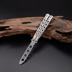 초보자 나비 칼 4 홀 연습 칼훈련 모든 강철 놀이 날카롭지 않은, 12 As shown