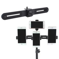 삼각대 듀얼 크로스바 플레이트 브라켓 스마트폰 홀더, 1개, 상세페이지 참조