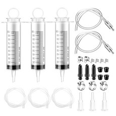 VZZNN 브레이크 블리드 키트 3피스 리버스 블리더 키트 100ml 주사기 50cm 호스 유체 도구 포함 자동차 트럭 오토바이 자전거 시스템 수리 유지 보수, VZZNN 브레이크 블리드 키트, 3피스 리버스 블리더