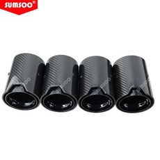 SUMSOO 자동차 카본 테일 머플러 블랙 파이프 팁 M2 F87 M3 F80 M4 F82 F83 배기 개조에 최적 1 개