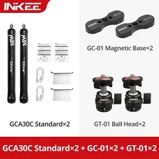 INKEE GCA30C 30W 풍선형 튜브 라이트 2000k-10000k 마그네틱 RGB LED 스틱 휴대용 야외 사진 비디오 조명, 01 China Mainland, 05 GCA30C kit 5