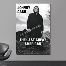 유명한 조니 캐시 기타 미국 농촌 음악 가수 포스터 레트로 캔버스 인쇄 벽 그림 거실 예술 홈 장식, 04 20X30cm Unframed, 08 j