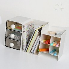 학습공간 업무환경 책 노트 필기구 잡화 분리보관 조립형 목재 책꽂이 서랍 펜꽂이, 상세페이지 참조