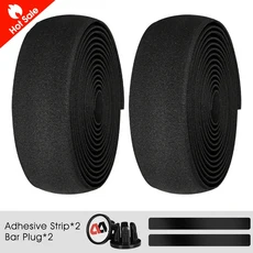 ODI 자전거 핸들 바 테이프 소프트 PU EVA 미끄럼 방지 다채로운 커버 로드 슬라이드 액세서리, 08 Black, 1개