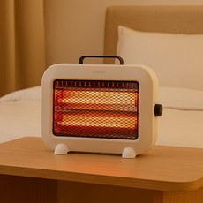 루미트론 이동식 석영관 미니 2단 전기히터, 화이트