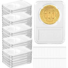 Kifmurase 20PCS 38mm 동전 디스플레이 홀더 셀프 씰링 백 모건 피스 IKE 은화 보관 케이스 정리함 보관함 코인 슬리브 캡슐 보호대