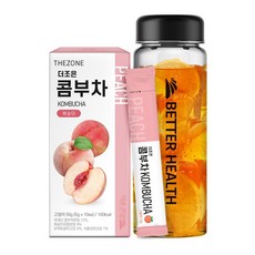 더존건강 더조은 콤부차 복숭아 10포 1박스 + 전용보틀, 50g, 10개입