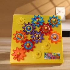 兒童益智早教齒輪玩具 顏色形狀認知 手眼協調 邏輯思維鍛鍊, 1個, 邏輯思維訓練齒輪組