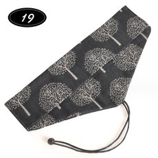 日式和風餐具收納袋，綁繩設計刀叉湯匙環保餐具袋，臺灣現貨快速出貨交換禮物推薦, 1個, 橫開綁繩款, 灰許願樹